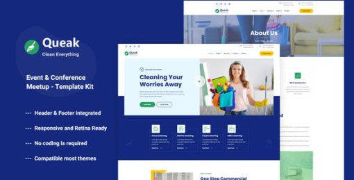 Queak – Cleaning Service Elementor Template Kit