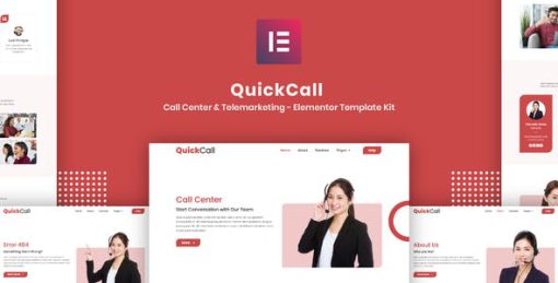 Quick Call – Call Center Elementor Template Kit