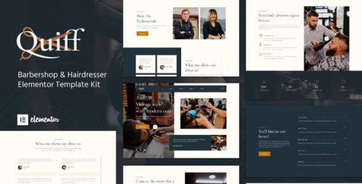 Quiff – Barbershop & Hairdresser Elementor Template Kit