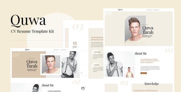 Quwa – CV Resume Template Kit Quwa – CV Resume Template Kit