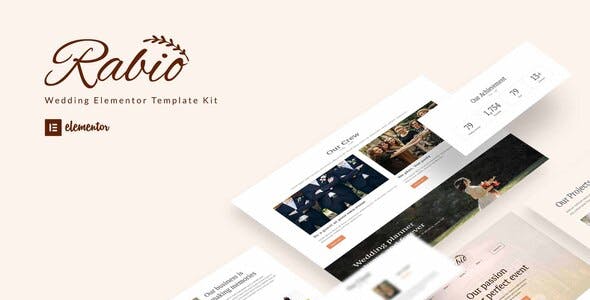 Rabio – Wedding Event Organizer Elementor Template Kit Rabio – Wedding Event Organizer Elementor Template Kit