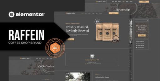 Raffein – Coffee Shop Brand Elementor Template Kit