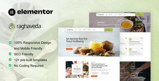 Raghaveda – Ayurveda Treatment & Spa Elementor Template Kit