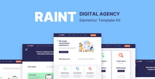 Raint – Digital Agency Elementor Template Kit