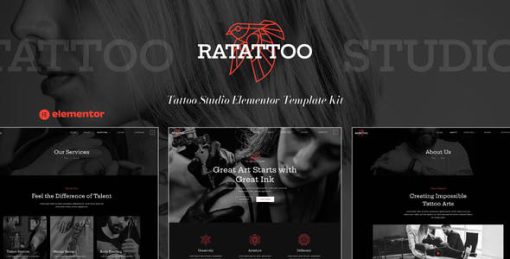 Ratattoo – Tattoo Studio Elementor Template Kit