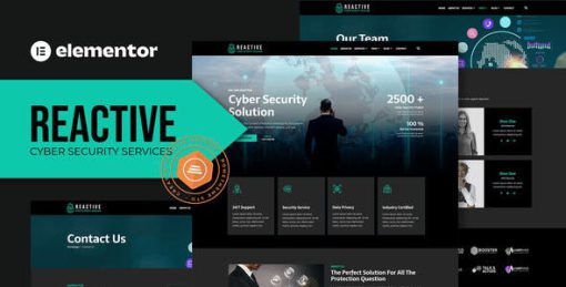 Reactive – Cyber Security Services Elementor Template Kit
