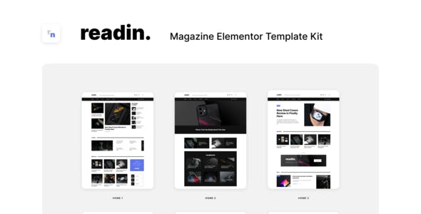 Readin – Blog & Magazine Elementor Template Kit Readin – Blog & Magazine Elementor Template Kit