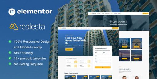 Realesta – Real Estate Elementor Template Kit
