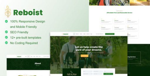 Reboist – Landscape & Gardening Elementor Template Kit