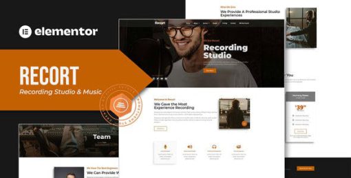 Recort – Recording Studio Elementor Template Kit