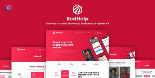 RedHelp – Startup Showcase Elementor Template Kit