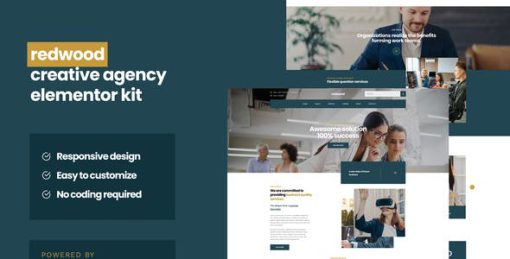 Redwood – Creative Agency Business Elementor Pro Template Kit