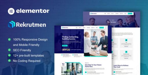 Rekrutmen – Human Resource & Recruitment Agency Elementor Template Kit