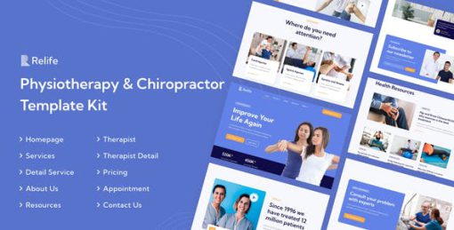 Relife | Physiotherapy & Chiropractor Elementor Template Kit