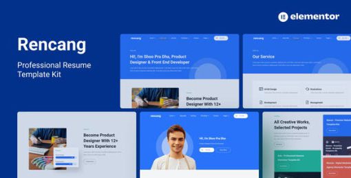Rencang – CV & Portfolio Elementor Template Kit