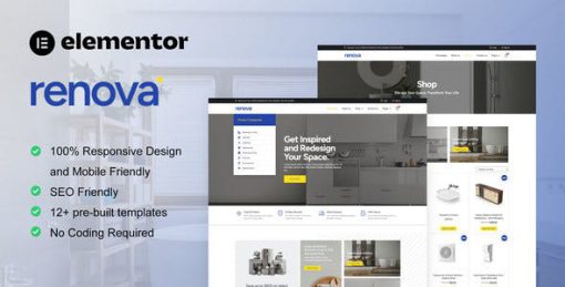 Renova – Kitchen Bathroom & Renovation Supplies Store Elementor Pro Template Kit