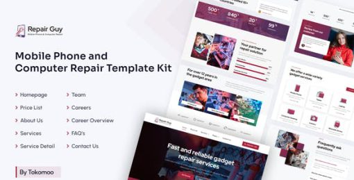 Repair Guy | Mobile Phone & Computer Repair Elementor Template Kit