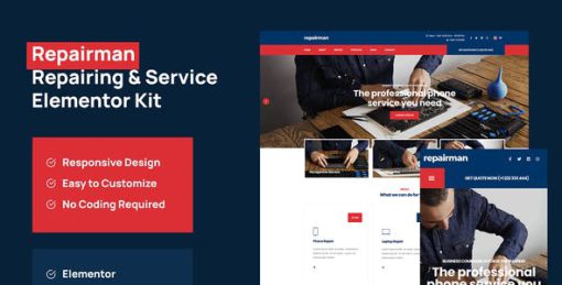 Repairman – Gadget Repair & Service Elementor Template Kit