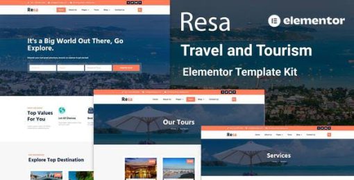 Resa – Travel & Tourism Elementor Template Kit