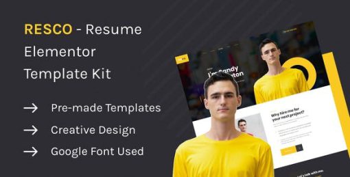 Resco – Resume Elementor Template Kit
