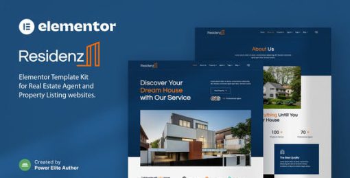 Residenz – Real Estate Agent & Property Listing Elementor Template Kit