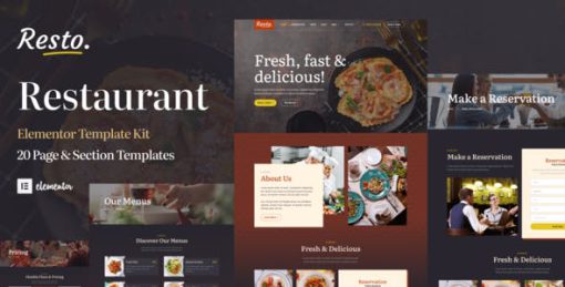 Resto. – Restaurant Catering & Cafe Elementor Template Kit
