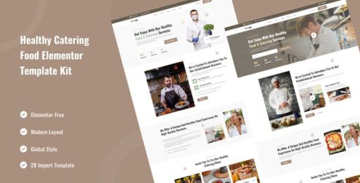 Restou – Healthy Catering Food Services Elementor Template Kit