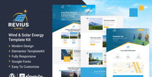 Revius Energy | Elementor Template Kit