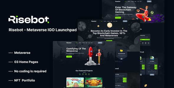 Risebot – Metaverse IGO Launchpad Elementor Template Kit Risebot – Metaverse IGO Launchpad Elementor Template Kit