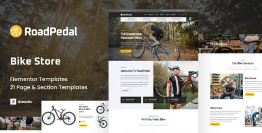 RoadPedal – Bicycle Store Elementor Template Kit