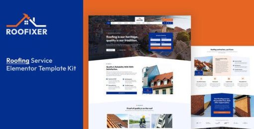 Roofixer – Roofing Service Elementor Pro Template Kit