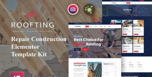 Roofting – Repair Construction Elementor Template Kit
