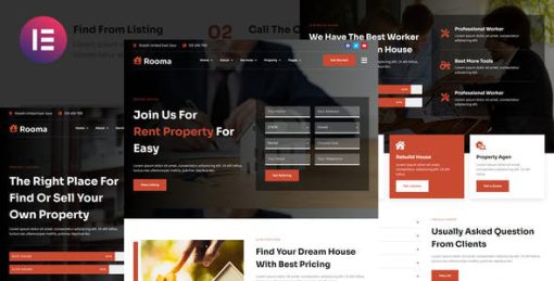 Rooma – Real Estate & House Developer Elementor Template Kit