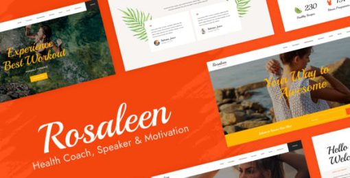 Rosaleen – Health Coach & Motivational Speaker Elementor Template Kit