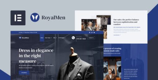 RoyalMen – Tailored Suits Elementor Pro Template Kit