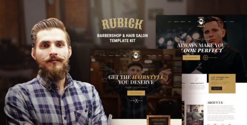 Rubick – Barbershop & Hair Salon Elementor Template Kit