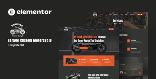 Ryders – Garage Custom Motorcycle Elementor Template Kit