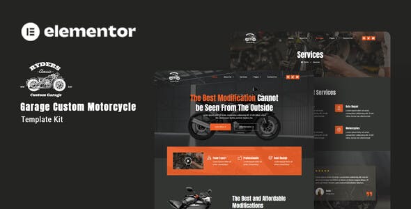 Ryders – Garage Custom Motorcycle Elementor Template Kit Ryders – Garage Custom Motorcycle Elementor Template Kit