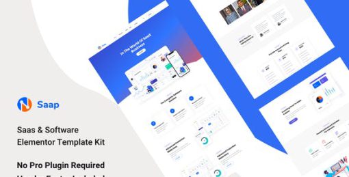 Saap – Saas & Software Elementor Template Kit