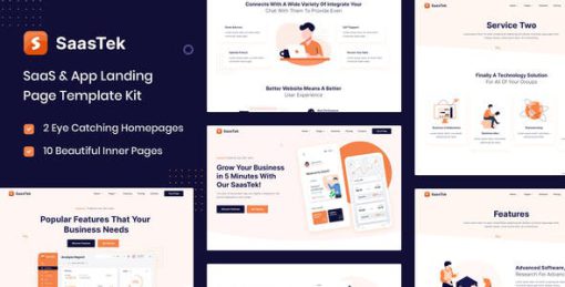 SaasTek – SaaS & Technology Elementor Template Kit