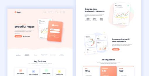 SaaSy – SaaS & App Landing Page Template Kit