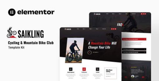Saikling – Cycling Mountain Bike Club Elementor Template Kit