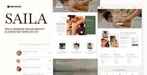 Saila – Spa & Massage Salon Beauty Elementor Template Kit