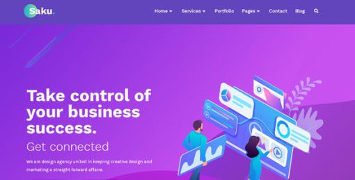 Saku – Business Agency Elementor Template Kit