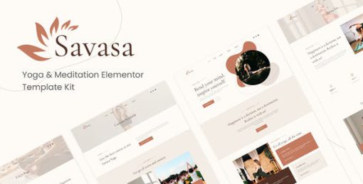 Savasa – Yoga & Meditation Elementor Template Kit