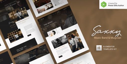 Saxxy – Music Band & Musician Elementor Template Kit