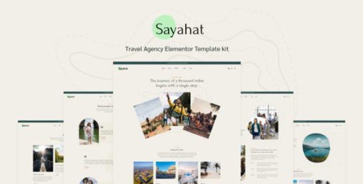 Sayahat – Travel Agency Elementor Template kit