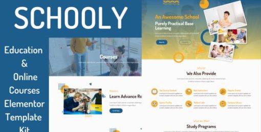 Schooly – Education & Online Courses Elementor Template Kit