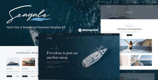 Seagale – Yacht Club & Boat Rental Elementor Template Kit