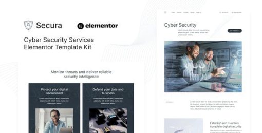 Secura – Cyber Security Services Elementor Template Kit